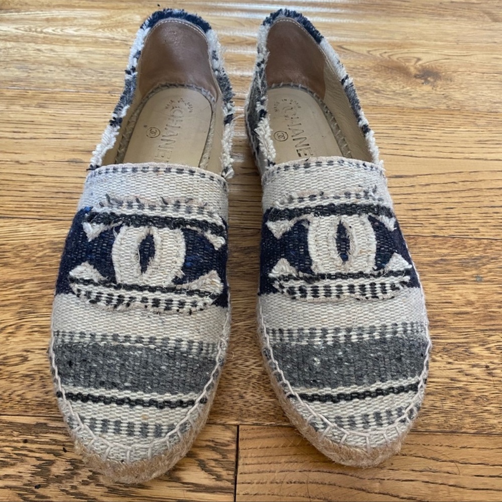 Chanel cloth espadrilles.